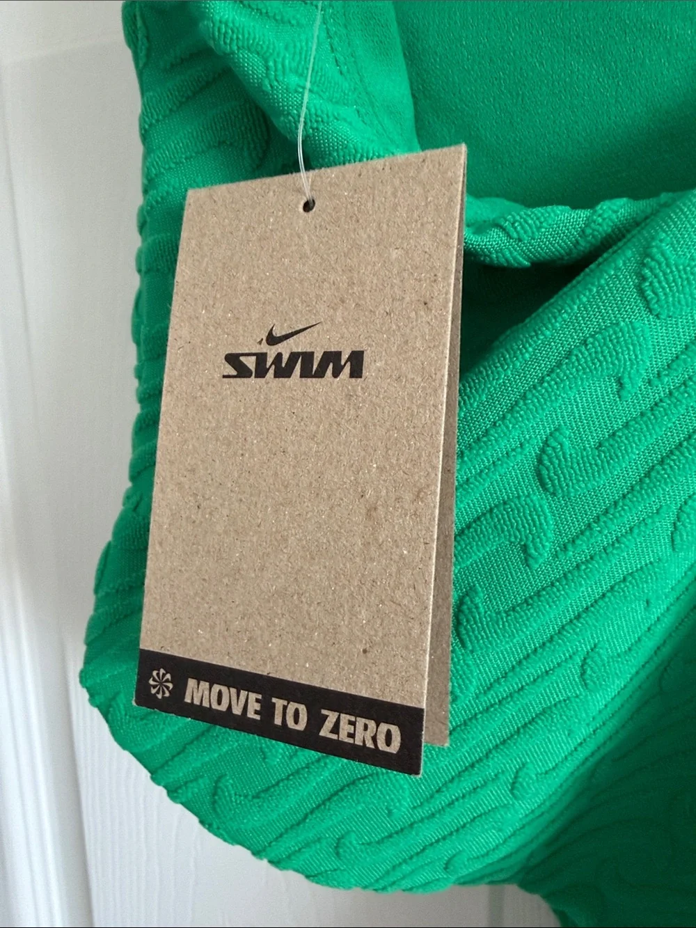 Nike Swoosh Link Terry Y-Back One Piece Swimsuit Green XL NWT Adjustable